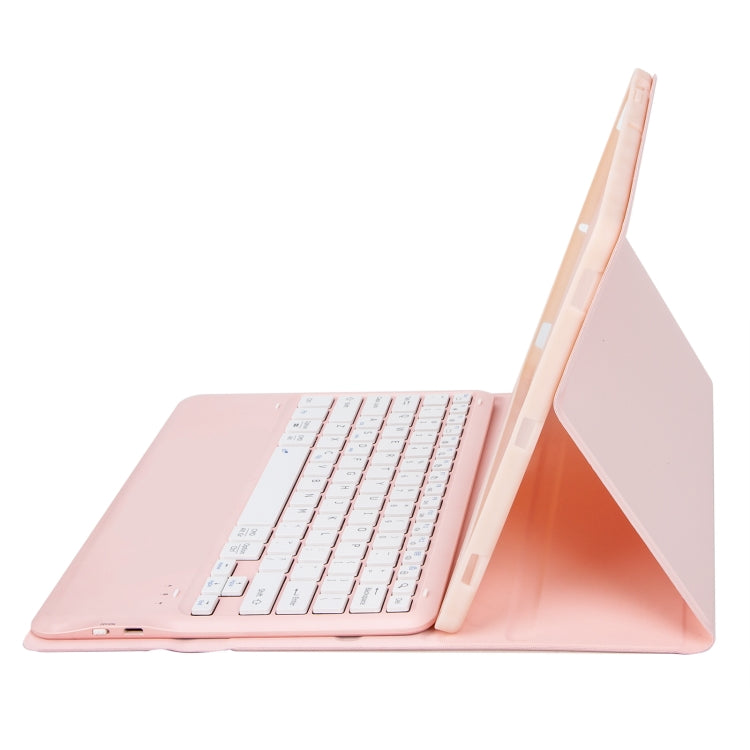 For Samsung Galaxy Tab S10+ A810B Pen Slot Detachable Bluetooth Keyboard Leather Tablet Case(Pink) by buy2fix