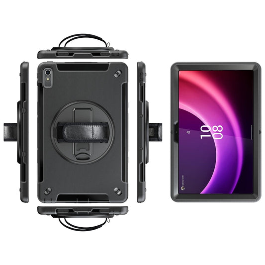 For Lenovo Tab P11 2nd Gen Multifunctional Three Proof Holder Tablet Case(Black) - Lenovo by buy2fix | Online Shopping UK | buy2fix