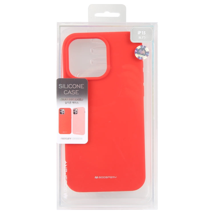 For iPhone 15 Plus GOOSPERY SILICONE Silky Soft TPU Phone Case(Red) - iPhone 15 Plus Cases by GOOSPERY | Online Shopping UK | buy2fix