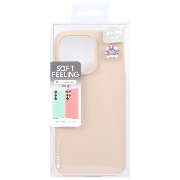 For iPhone 16 Pro GOOSPERY SOFT FEELING Liquid TPU Soft Phone Case(Apricot) by GOOSPERY