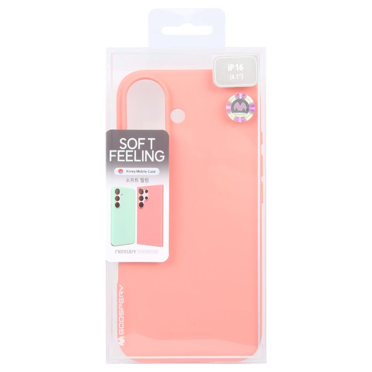 For iPhone 16 Plus GOOSPERY SOFT FEELING Liquid TPU Soft Phone Case(Pink) by GOOSPERY