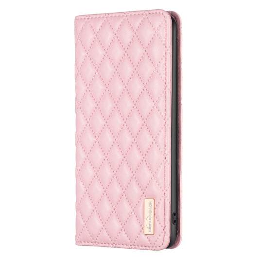 For OPPO A79 5G Diamond Lattice Magnetic Leather Flip Phone Case(Pink) by buy2fix