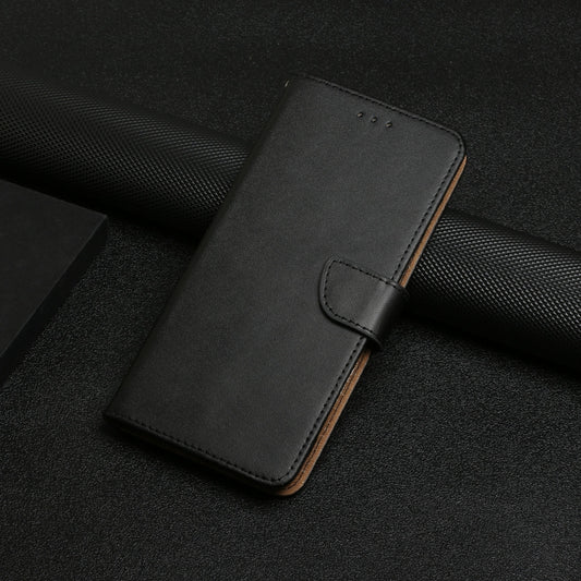For Motorola Moto E14 Genuine Leather Fingerprint-proof Horizontal Flip Phone Case(Black) - Motorola Cases by buy2fix | Online Shopping UK | buy2fix