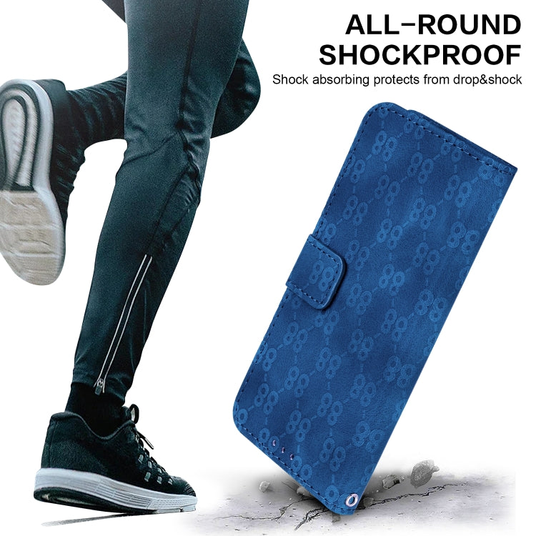 For OnePlus 11 Double 8-shaped Embossed Leather Phone Case(Blue) by buy2fix