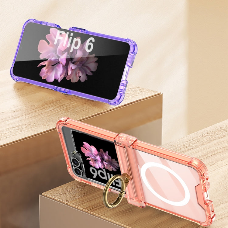 For Samsung Galaxy Z Flip6 / Flip7 FE GKK MagSafe Airbag Hinge Shockproof Phone Case with Ring Holder(Purple) - Galaxy Z Flip6 5G Cases by GKK | Online Shopping UK | buy2fix