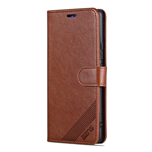 For OPPO Find X7 AZNS Sheepskin Texture Flip Leather Phone Case(Brown) by AZNS