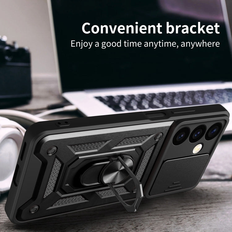 For Samsung Galaxy S24 5G Sliding Camera Cover Design TPU+PC Phone Case(Black) by buy2fix