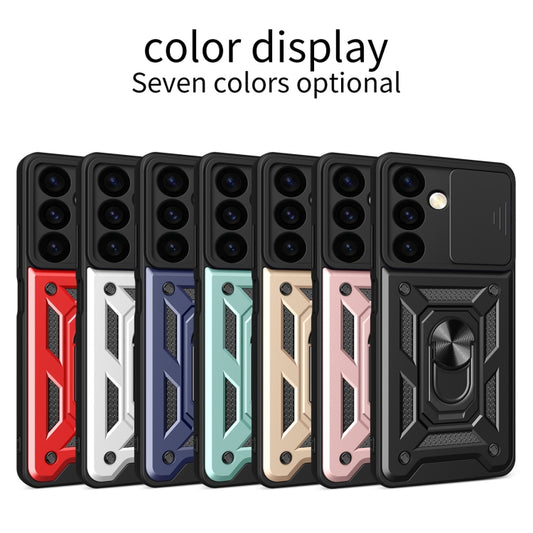 For Samsung Galaxy S24 5G Sliding Camera Cover Design TPU+PC Phone Case(Rose Gold) by buy2fix