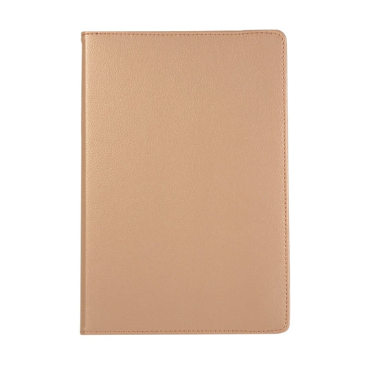 For Samsung Galaxy Tab S9+ / Tab S10+ Litchi Texture 360 Degrees Rotation Holder Leather Tablet Case(Golden) by buy2fix