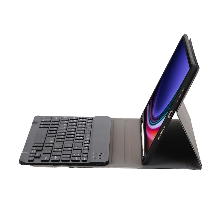 For Samsung Galaxy Tab S9 A710B Candy Color TPU Bluetooth Keyboard Leather Tablet Case with Pen Holder(Black) by buy2fix