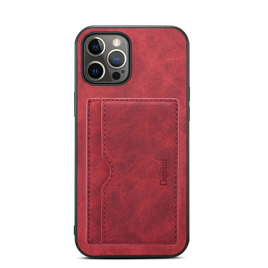 For iPhone 15 Plus Denior PU Single Card Slot Holder Phone Case(Red) - iPhone 15 Plus Cases by Denior | Online Shopping UK | buy2fix