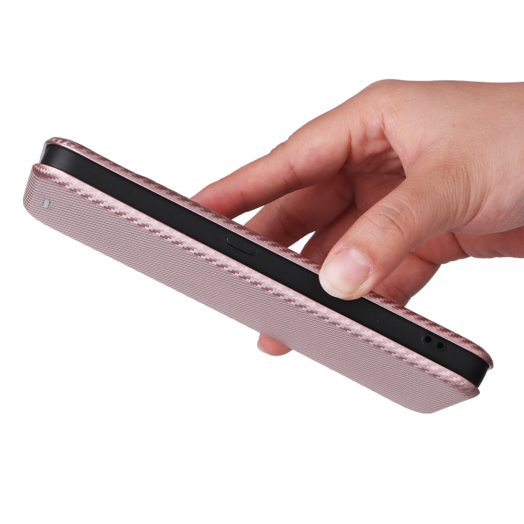 For Nothing CMF Phone 1 Carbon Fiber Texture Flip Leather Phone Case(Pink) - Nothing Cases by buy2fix | Online Shopping UK | buy2fix