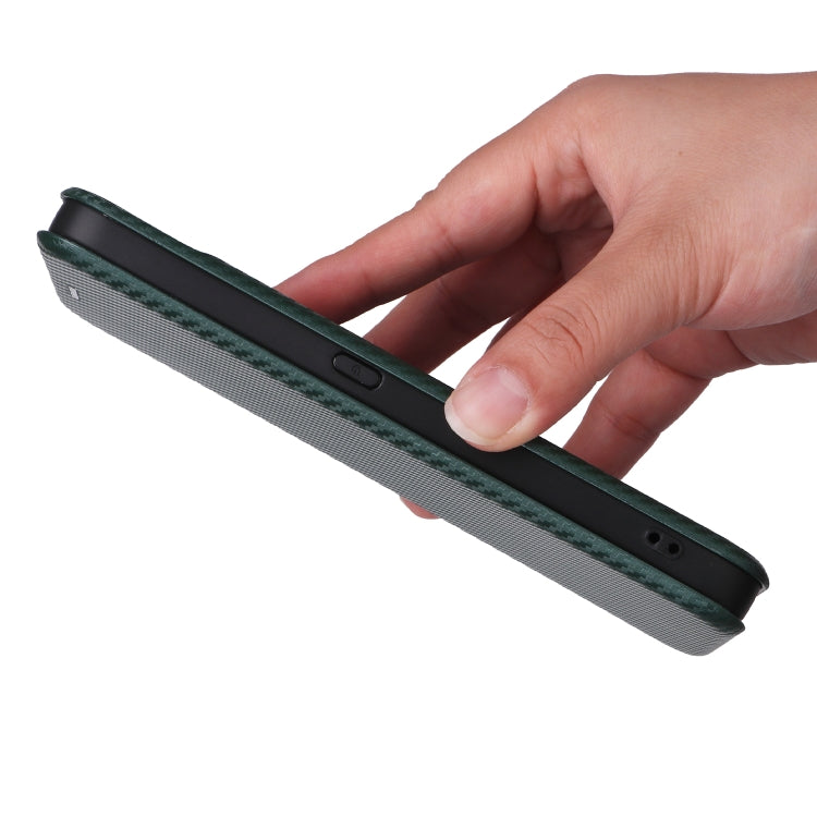 For Nothing CMF Phone 1 Carbon Fiber Texture Flip Leather Phone Case(Green) - Nothing Cases by buy2fix | Online Shopping UK | buy2fix