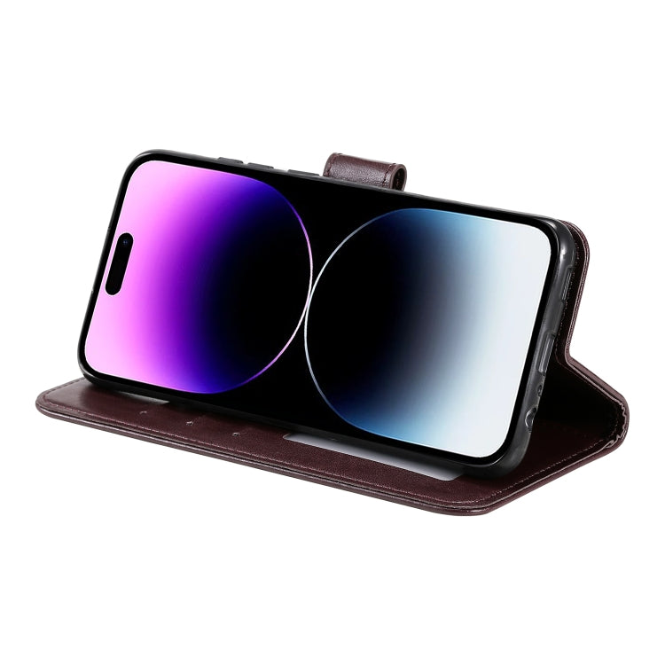 For iPhone 16 Pro Max Totem Flower Embossed Leather Phone Case(Brown) by buy2fix