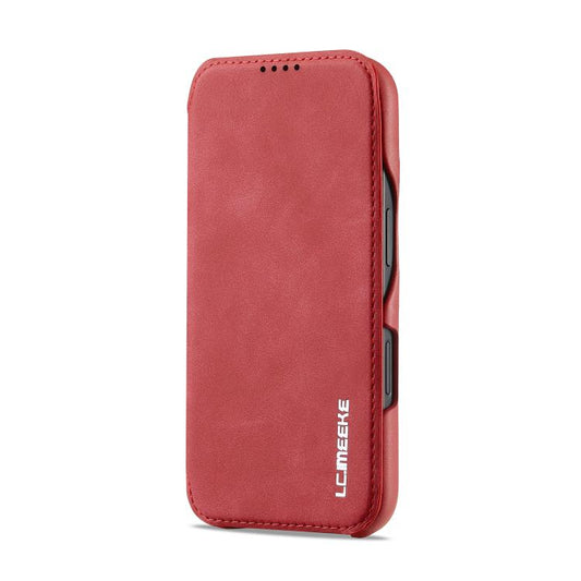 For iPhone 17 LC.IMEEKE Hon Ancient Series Flip Leather Phone Case(Red) - iPhone 17 Cases by LC.IMEEKE | Online Shopping UK | buy2fix