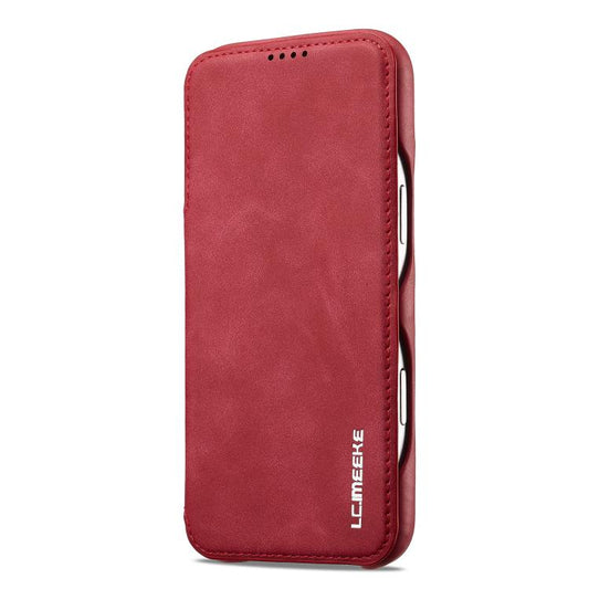 For iPhone 17 Pro LC.IMEEKE Hon Ancient Series Flip Leather Phone Case(Red) - iPhone 17 Pro Cases by LC.IMEEKE | Online Shopping UK | buy2fix