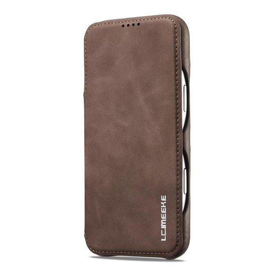 For iPhone 17 Pro LC.IMEEKE Hon Ancient Series Flip Leather Phone Case(Coffee) - iPhone 17 Pro Cases by LC.IMEEKE | Online Shopping UK | buy2fix