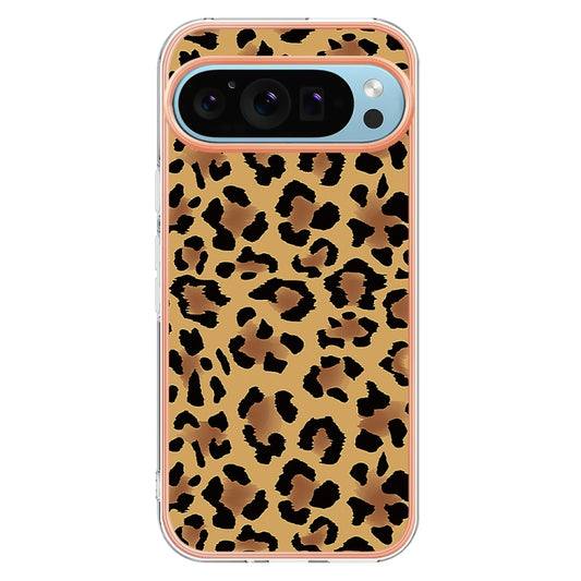 For Google Pixel 9 / 9 Pro Electroplating Dual-side IMD Phone Case(Leopard Print) by buy2fix