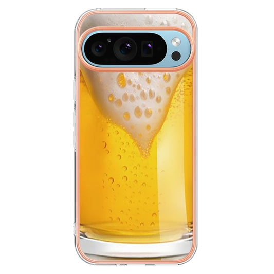For Google Pixel 9 / 9 Pro Electroplating Dual-side IMD Phone Case(Draft Beer) by buy2fix