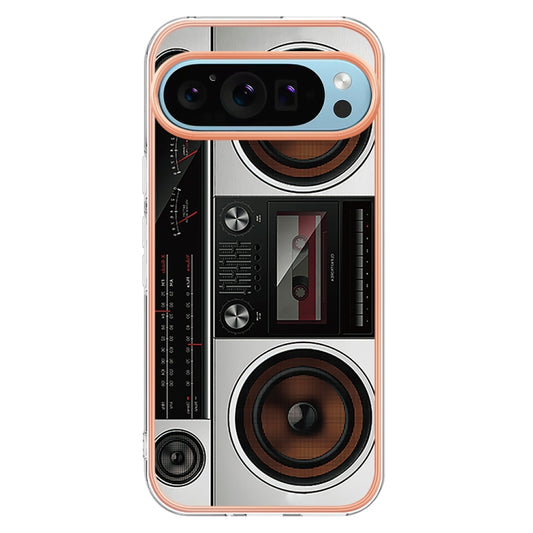For Google Pixel 9 Pro XL Electroplating Dual-side IMD Phone Case(Retro Radio) by buy2fix