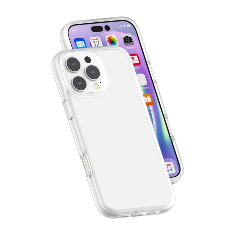 For iPhone 16 Pro Rubber Oil Surface Solid Color Phone Case(White) by buy2fix