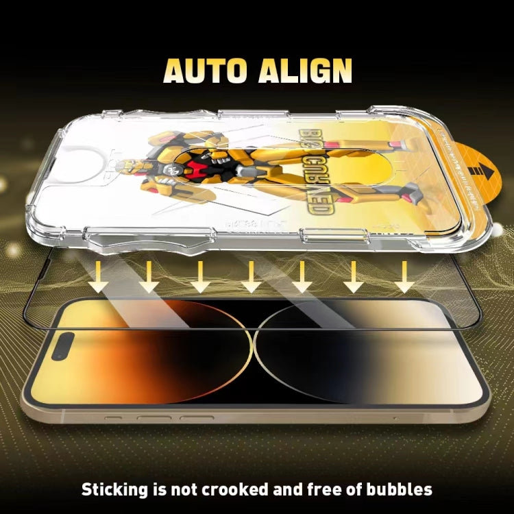 For iPhone 13 Pro Max / 14 Plus Easy Install Dust-proof Armor Tempered Glass Film by buy2fix