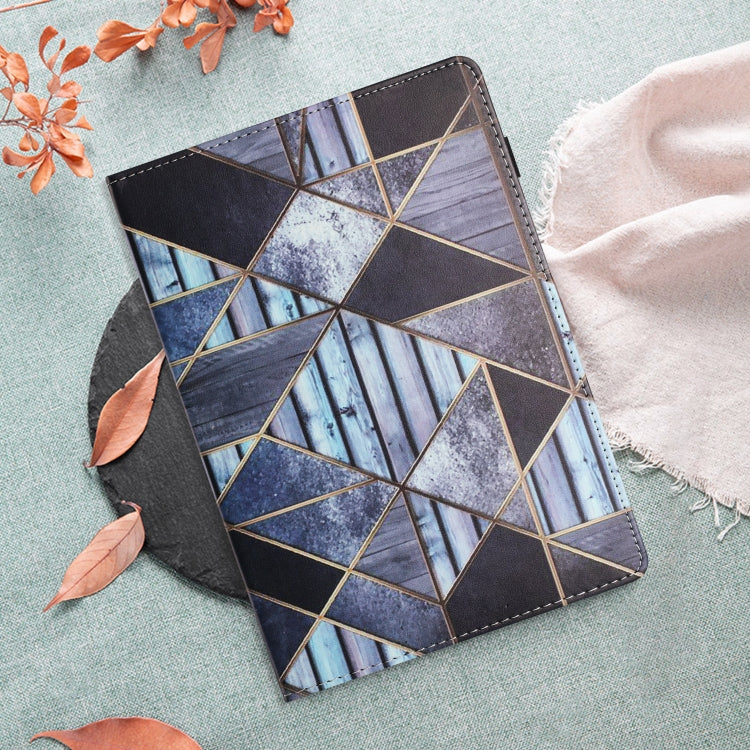 For Samsung Galaxy Tab S7 Sewing Litchi Texture Smart Leather Tablet Case(Marble) by buy2fix