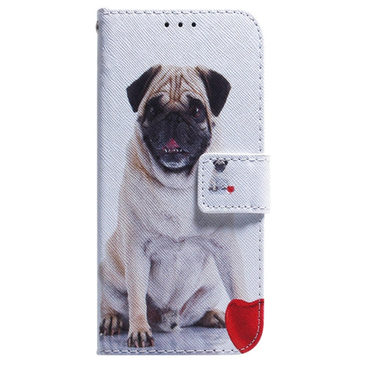 For OnePlus 13 Coloured Drawing Flip Leather Phone Case(Pug) by buy2fix