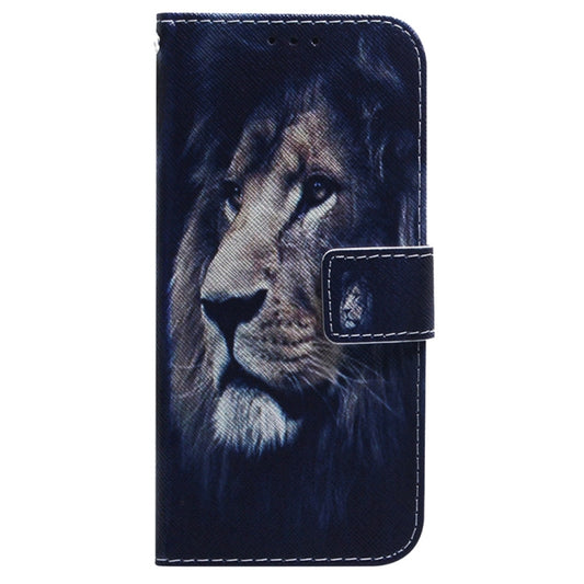 For OnePlus 13 Coloured Drawing Flip Leather Phone Case(Lion) by buy2fix