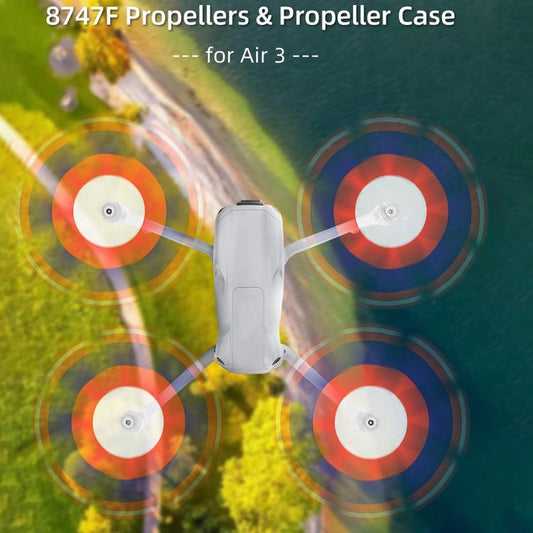 For DJI Air 3 8747F Low Noise Quick-release Propellers, Style:2 Pairs Orange Tip by buy2fix