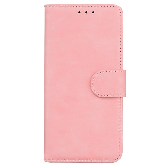 For OnePlus 13 Skin Feel Pure Color Flip Leather Phone Case(Pink) by buy2fix