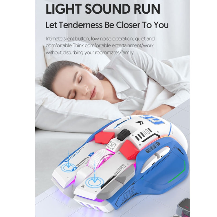 HXSJ G6 10 Keys RGB 12800DPI Tri-mode Wireless Gaming Mouse(Yellow) by HXSJ