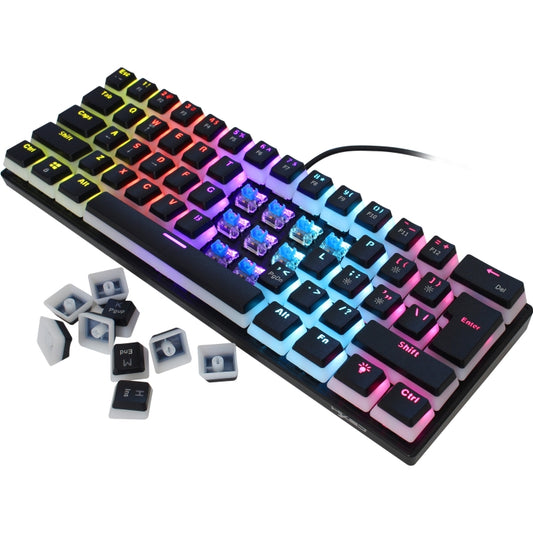 HXSJ L700 Wired RGB Mechanical Keyboard 61 Pudding Key Caps(Black) by HXSJ