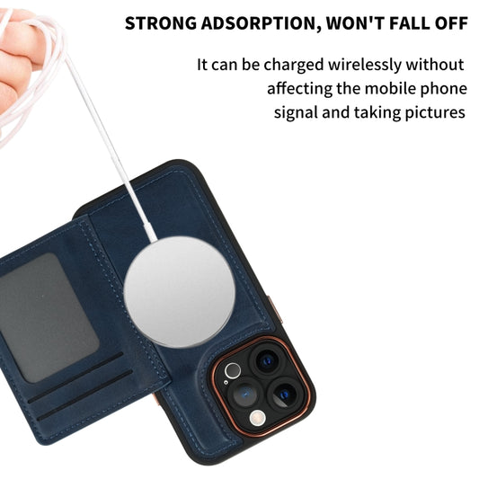 For iPhone 13 Pro Max Multifunctional Magsafe Magnetic Card Bag Phone Case(Brown) by buy2fix