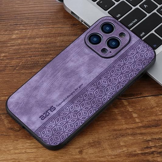 For iPhone 15 Pro Max AZNS 3D Embossed Skin Feel Phone Case(Purple) by AZNS