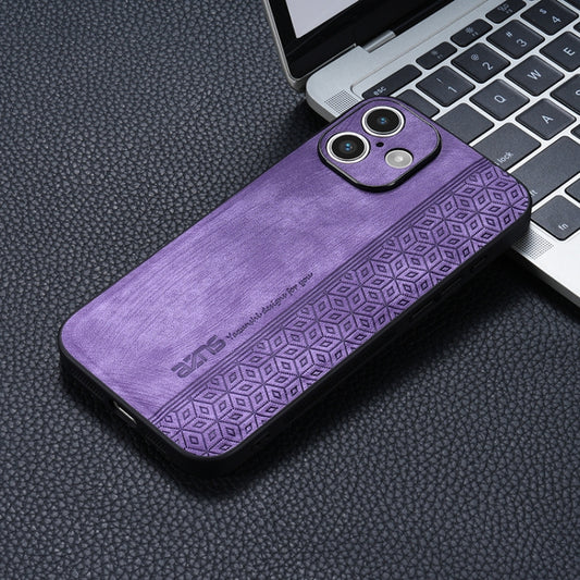 For iPhone 16 Plus AZNS 3D Embossed Skin Feel Phone Case(Purple) by AZNS
