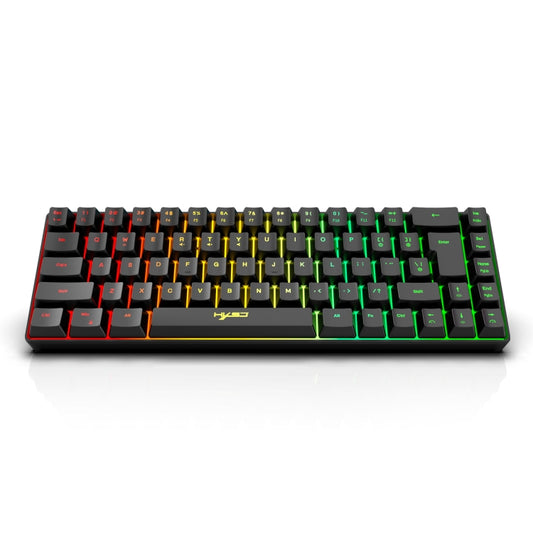 HXSJ V200 Wired RGB Backlit Mechanical Keyboard 68 Key Caps, Cable Length: 1.7m(Black) by HXSJ