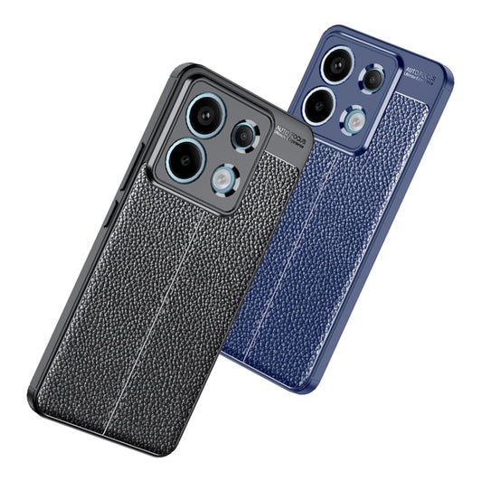 For Xiaomi Redmi Note 13 Pro Litchi Texture Shockproof TPU Phone Case(Blue) by buy2fix