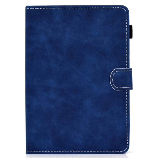 For 7 inch Tablet PC Universal Cowhide Texture Horizontal Flip Leather Case with Holder & Card Slots & Pen Slot(Blue) - 7 inch by buy2fix | Online Shopping UK | buy2fix