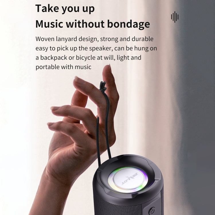 Zealot S46 TWS Portable Wireless Bluetooth Speaker with Colorful Light(Black) - Desktop Speaker by ZEALOT | Online Shopping UK | buy2fix