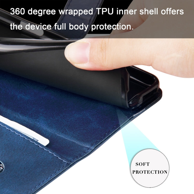 For OnePlus 13 Fashion Calf Texture Zipper Leather Phone Case(Blue) by buy2fix