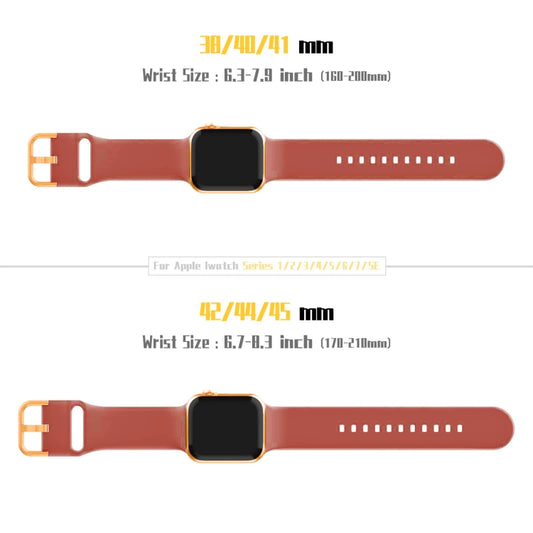 For Apple Watch Series 7 41mm Pin Buckle Silicone Watch Band(Coral) by buy2fix