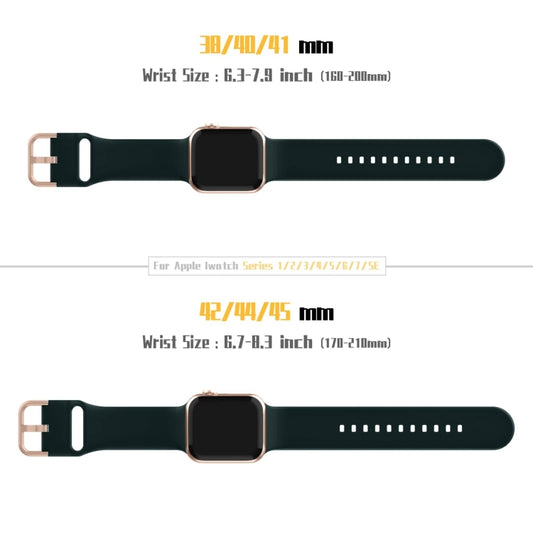 For Apple Watch Ultra 2 49mm Pin Buckle Silicone Watch Band(Dark Green) by buy2fix
