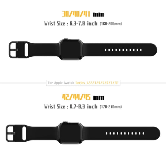 For Apple Watch Series 10 46mm Pin Buckle Silicone Watch Band(Black) - Watch Bands by buy2fix | Online Shopping UK | buy2fix