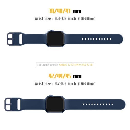 For Apple Watch Series 10 46mm Pin Buckle Silicone Watch Band(Abyss Blue) - Watch Bands by buy2fix | Online Shopping UK | buy2fix