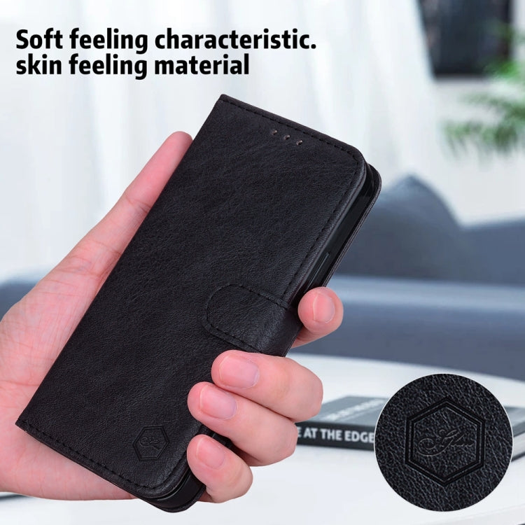 For Google Pixel 9 Pro Skin Feeling Oil Leather Texture PU + TPU Phone Case(Black) by buy2fix