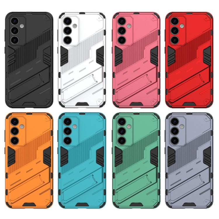For Samsung Galaxy S23 FE 5G Punk Armor 2 in 1 PC + TPU Shockproof Phone Case with Invisible Holder(Green) by buy2fix