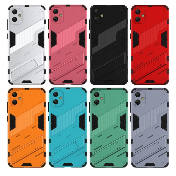 For Samsung Galaxy A05 4G Punk Armor 2 in 1 PC + TPU Shockproof Phone Case with Invisible Holder(Green) by buy2fix