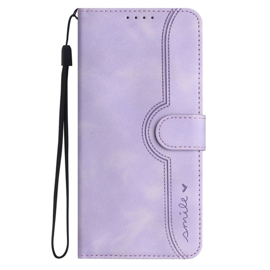 For Motorola Edge 5G 2024 Heart Pattern Skin Feel Leather Phone Case(Purple) by buy2fix