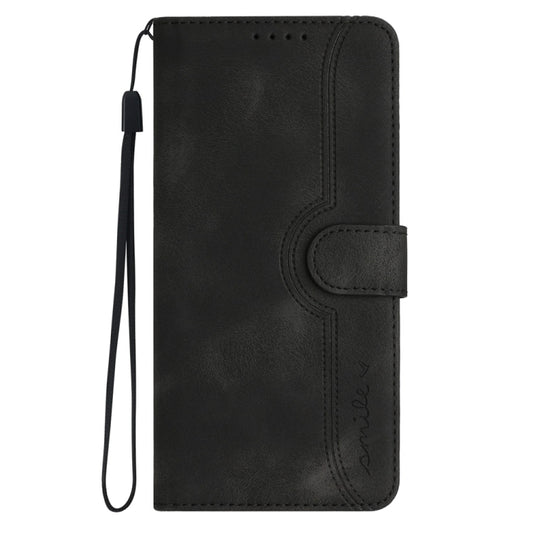 For Motorola Moto G Power 5G 2024 Heart Pattern Skin Feel Leather Phone Case(Black) by buy2fix